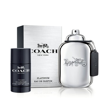 【COACH】紐約白金男性淡香精100ml(贈隨機體香膏75g)