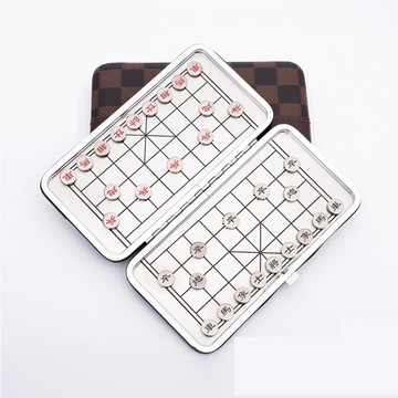 創意迷你磁力象棋簡約折疊磁鐵象棋棋牌戶外旅游便捷式磁力象棋