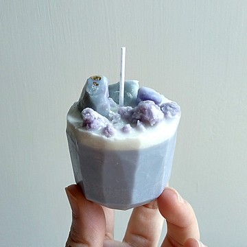 Stone 原石 紫色 薰衣草檀香 | 天然大豆香氛蠟燭 |  創意禮物