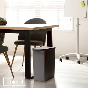 日本 Like-it Seals 上蓋按壓式可堆疊垃圾桶 25L - 白色