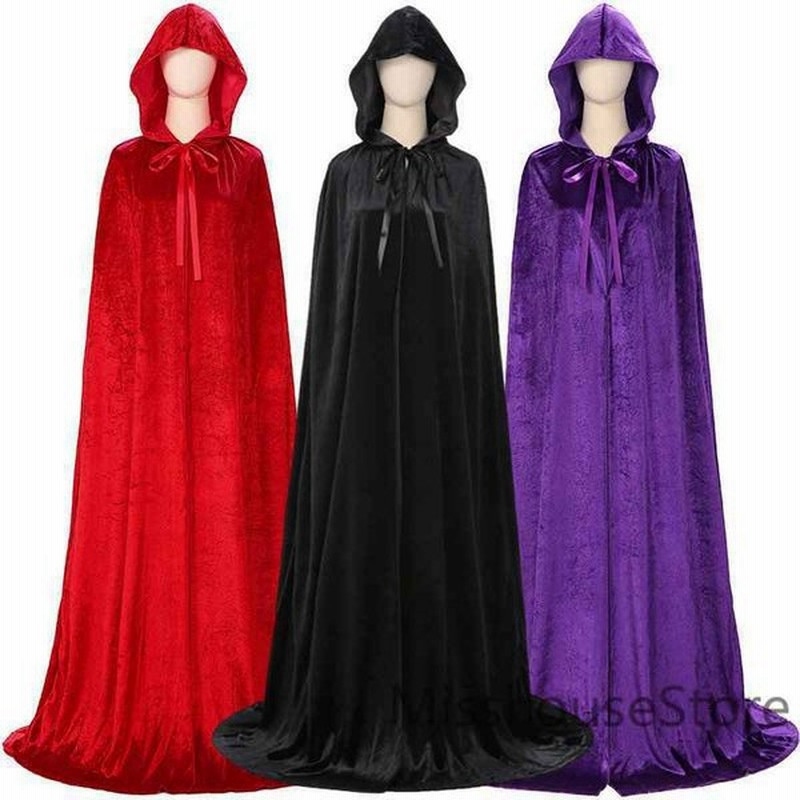 ハロウィン衣装マントフード付黒死神デビルウィッチウィザード魔女吸血鬼コスプレ仮装メンズレディース大人用魔導士 通販 Lineポイント最大get Lineショッピング