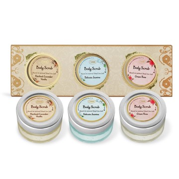 SABON 迷你身體磨砂膏禮盒(60gX3)-國際航空版