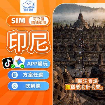 【雲信漫遊】印尼網卡｜吃到飽不限量 即插即用 印尼電話卡 印尼 網卡 峇里島 漫遊卡 印尼旅遊卡 印尼 sim卡