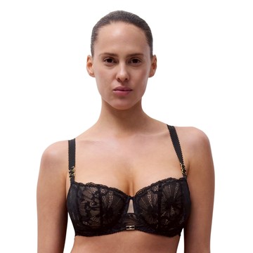 【Chantelle】1/2網紗無襯內衣>BCD>黑色(19YM5_011)【Muse】