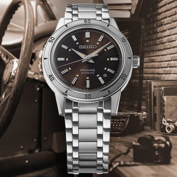 SEIKO精工 PRESAGE Style60s 復古風 機械腕錶 4R35-06H0U/SRPL09J1