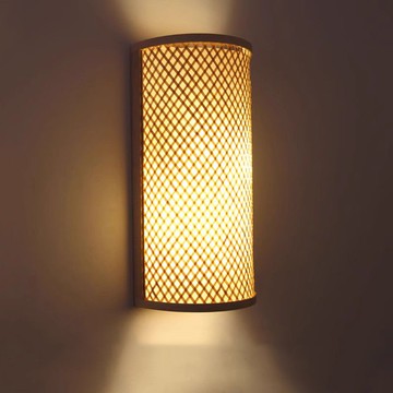 免運開立發票 落地燈 立燈 吊燈 壁燈 檯燈 燈具 日式復古壁燈臥室床頭燈客廳餐廳過道墻壁裝飾竹編禪意侘寂風壁燈 出貨快速pyy0018