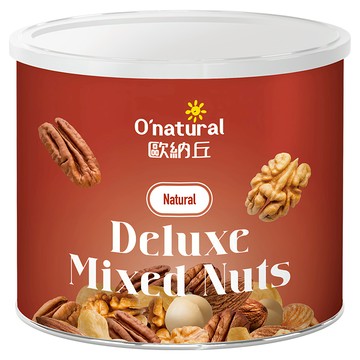 O'natural 歐納丘 Deluxe 典藏五堅果 低溫烘焙 富含膳食纖維  150g  1罐
