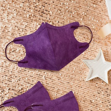 天心/醫療口罩/成人立體30入/玩色系列/風信紫/素色