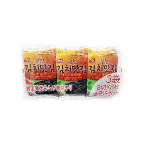 送料無料！ 　韓国光天キムチ味付のり　8切×8枚×3パック (全形3枚分)