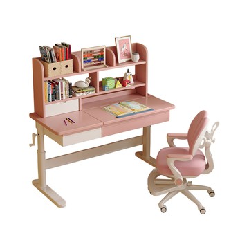 【HappyLife】實木升降書架書桌 120公分 Y12147藍白