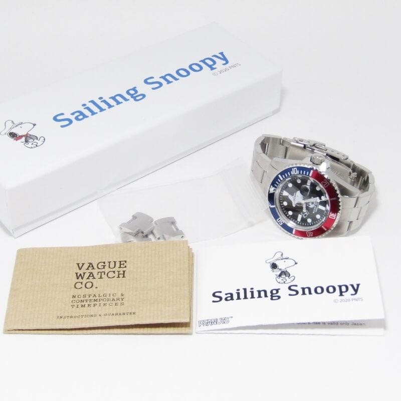 美品 VAGUE WATCH Co. ヴァーグウォッチ Sailing Snoopy Watch PTS-WTC01 セーリング スヌーピー 36mm  赤青 30011041 | LINEブランドカタログ