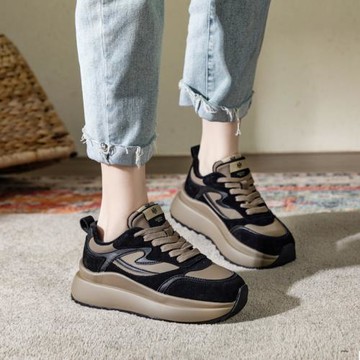 香港復古老爹鞋子女ins潮2025春秋新款運動休閑鞋厚底增高阿甘鞋