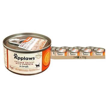 Applaws 天然鮮食貓罐  24罐  70g  雞胸肉南瓜
