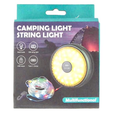 七彩氛圍露營燈 NS 多種功能 Type-C 充電  顏色隨機  1個