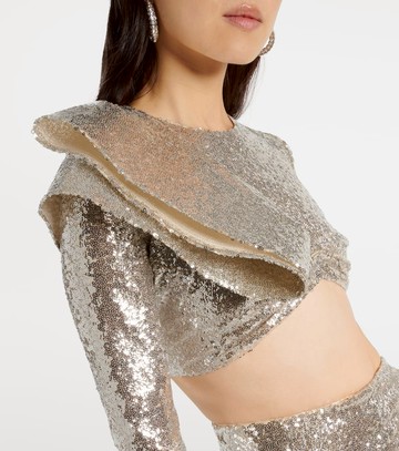 Maticevski Sequined crop top