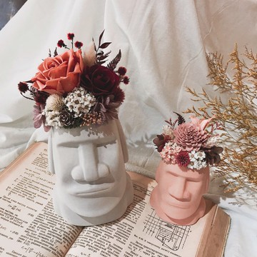 大款 摩艾盆栽 永生花盆花 開幕盆花