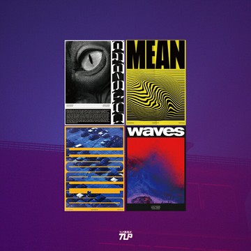 TLP套貼 貓眼斑馬紋英文藝術字汽車城海報蒸汽波創意美感防水貼紙