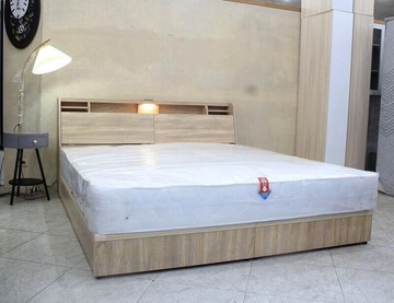 歐風別館米雅六尺梧桐色床頭箱+六分木心板床底