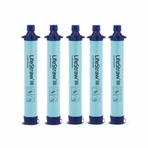 LifeStraw Personal Water Filter for Hiking Camping Travel and Emergency Preparedness Pack Blue