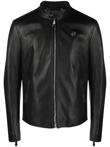 Philipp Plein Leather Moto Jacket