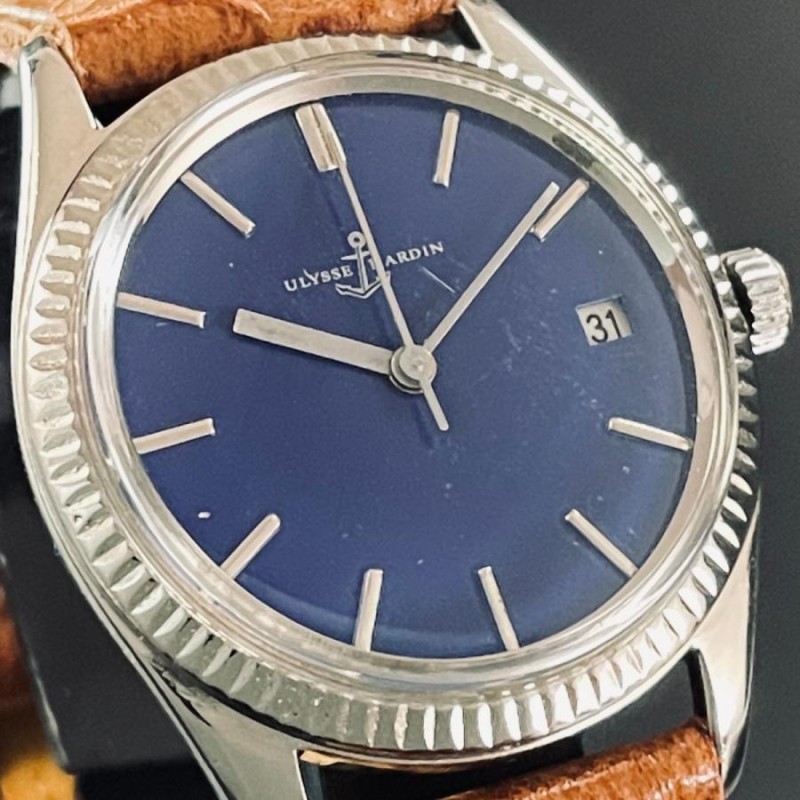 煌めく☆フルーテッドベゼル】ユリスナルダンULYSSE NARDIN1950s手巻き