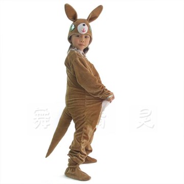 圣誕新款兒童舞蹈演出表演服裝森林動物袋鼠男女成人親子游戲道具