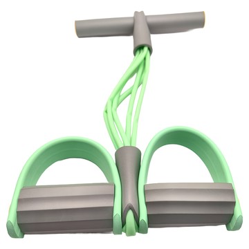 OMG 升級6管加粗 腳蹬拉力器 仰臥起坐健腹訓練輔助器 家用瑜伽彈力繩  綠色  1個  25 x 45cm