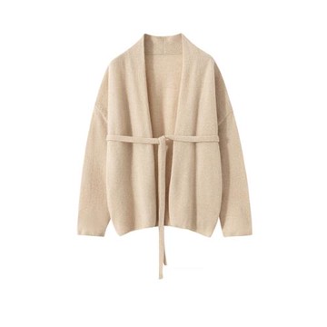 heChe | 承包你的氣質A規baby100%純山羊絨針織開衫女寬松外套