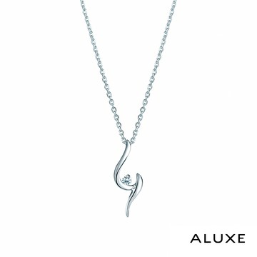 A-LUXE 亞立詩鑽石 18K金 0.04克拉  擁愛系列鑽石項鍊