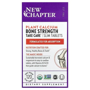 New Chapter, 骨骼強度呵護，120 片素食薄片