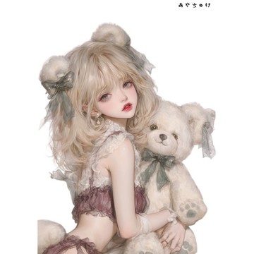 【3 月新品 2】07-095-0007 人物貼紙 動物與女孩蕾絲