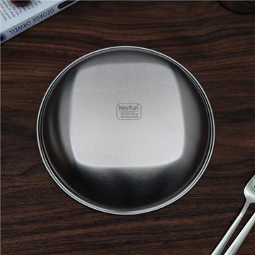 加厚316不銹鋼盤子兒童吃飯寶寶卡通餐盤菜盤水果圓盤餐具
