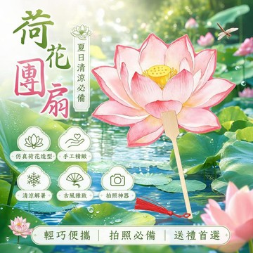 🔥臺灣出貨🔥新款仿真荷花扇 文創扇 加厚半生熟宣紙 創意古風扇 書法國畫空白扇 DIY材料手繪題字 表演道具 可搭配漢服