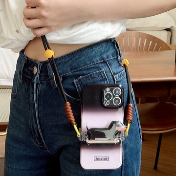 卡通背夾手機繩 手機背繩 手機吊繩 手機背帶 手機掛繩斜背 掛脖夾片 手機掛片 背繩 短 手機背帶 悠遊卡吊繩