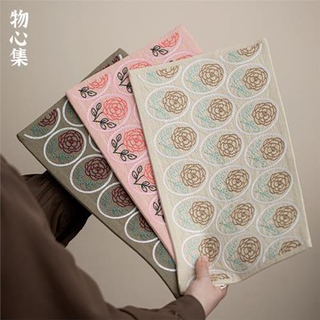 物心集純手工刺繡玫瑰干泡席小清新茶室防水茶席禪意茶桌隔熱墊