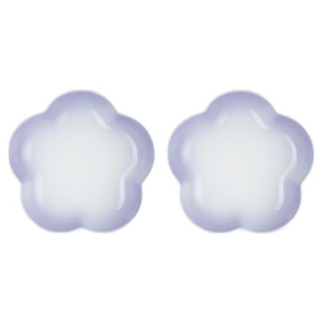 LE CREUSET 瓷器花型盤  淡粉紫  20cm  2個