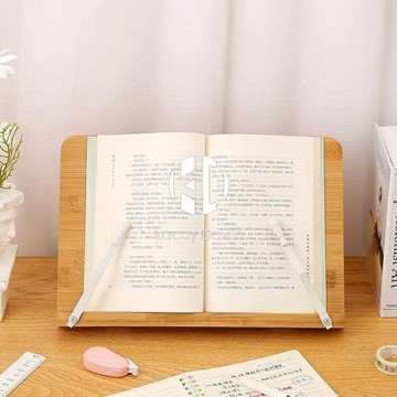 木質閱讀架書夾固定書本讀書放書支架看書神器兒童書架擋板書立子【聚物優品】