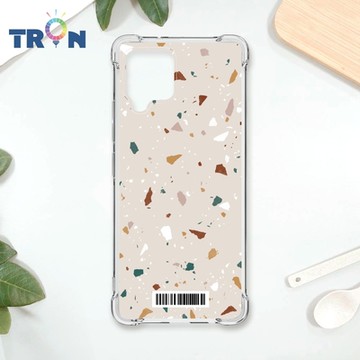 TRON 三星 A42 彩色幾何小磨石子B款 四角防摔載具殼 軟殼 手機殼