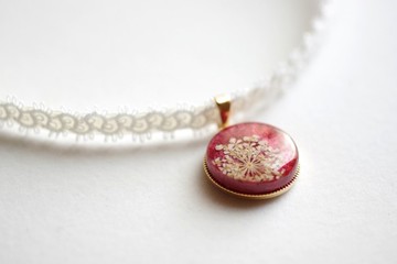 樹脂藝術 方形吊墜・夜色深處