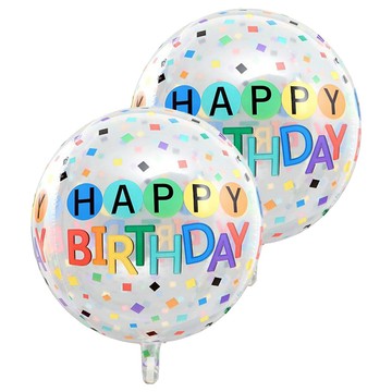 4D生日波波球 22寸  彩色小方塊  2個