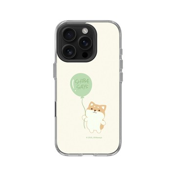 iPhone 16 Pro Clear Case（相機按鈕） 透明 - 柴語錄 Shiba Says - 氣球版