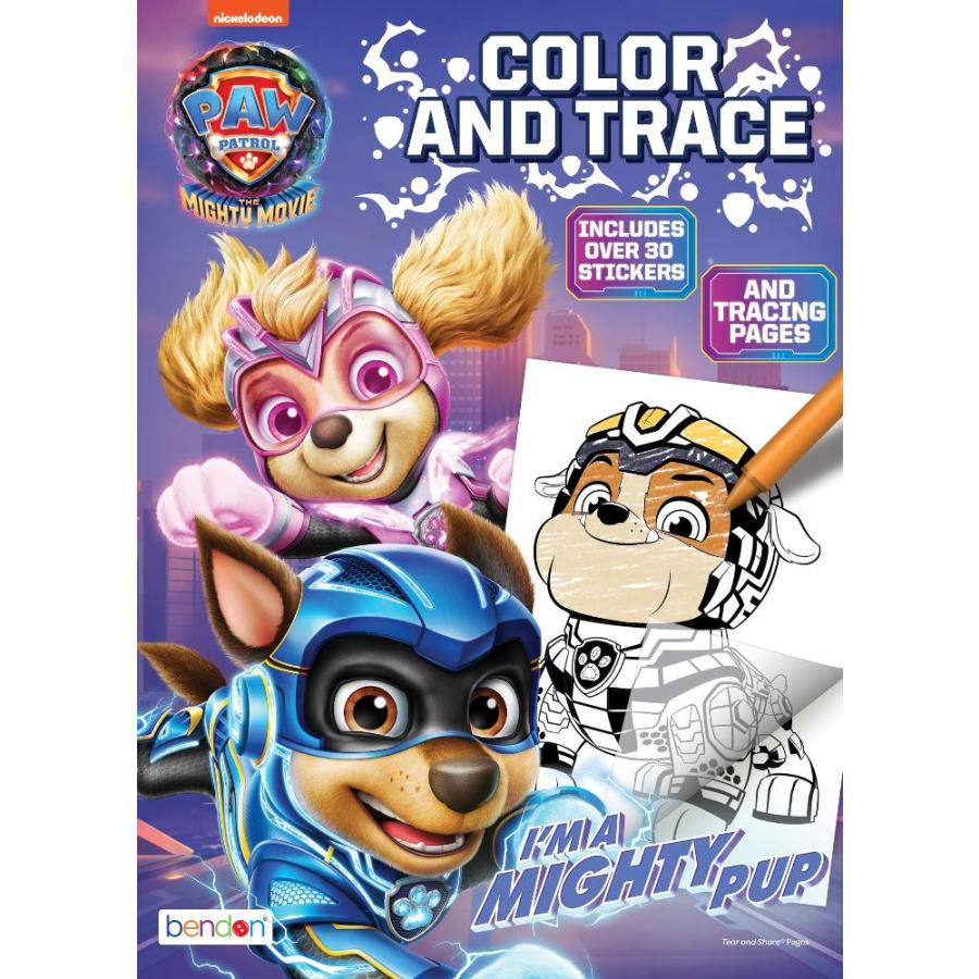 PAW Patrol The Mighty Move 48 Page Color and Trace Coloring Activity Book,