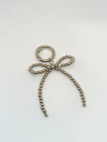 銀色蝴蝶結鑰匙圈適合包包和鑰匙