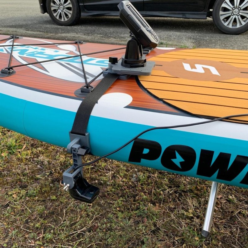 SUP(サップ)用魚探マウント ストラップ オン トランスデューサー