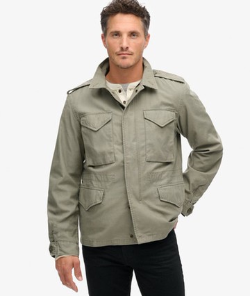 Superdry Men's Men's The Merchant Store - Field Jacket Green / Burnt Olive - Size: L
