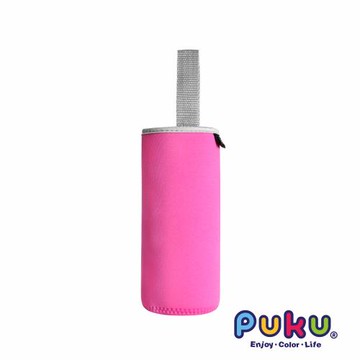 PUKU藍色企鵝 提帶水杯套 (16.5*6.5cm)-桃紅色