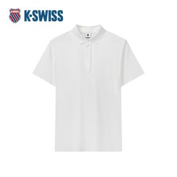 K-SWISS 短袖POLO衫 T-SHIRTKC7622MHTP01 男上衣 男裝 白色 109864-115