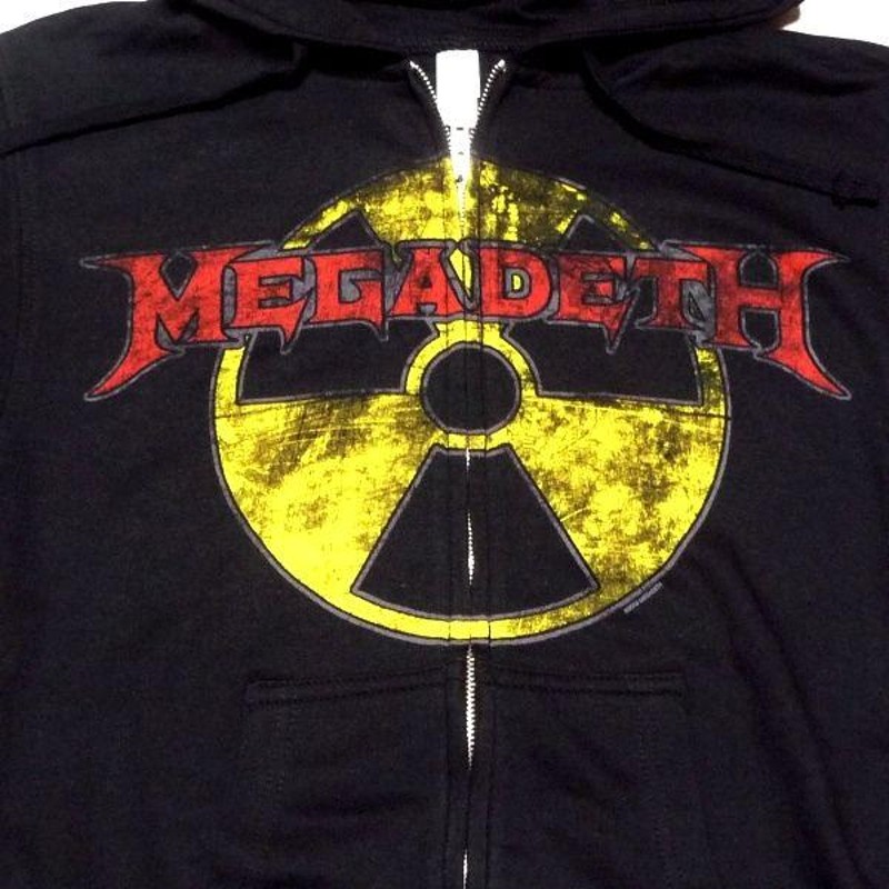 MEGADETH メガデス MEGADETH ZIP HOODIE オフィシャル バンド ZIP-UP ...