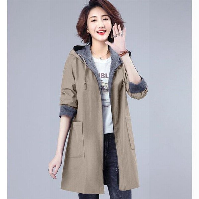 スプリングコート レディース トレンチコート フード ロング 秋物 春コート 通勤 美品 春 アウター 通販 Lineポイント最大get Lineショッピング