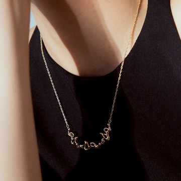 【BONNY&READ飾品】[B&R設計款] 海形流動項鍊 / 金色 | 附品牌專屬包裝袋 獨家設計 項鍊